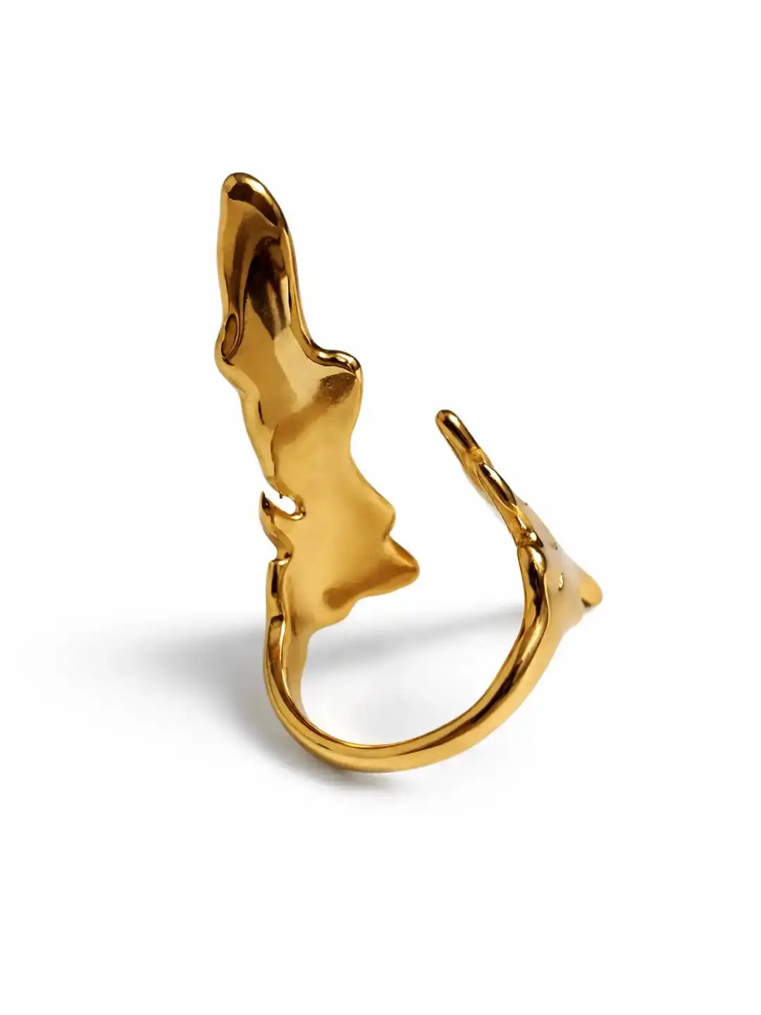 Ona Jwelix Amori Ring close up gold tone ring for girls India
