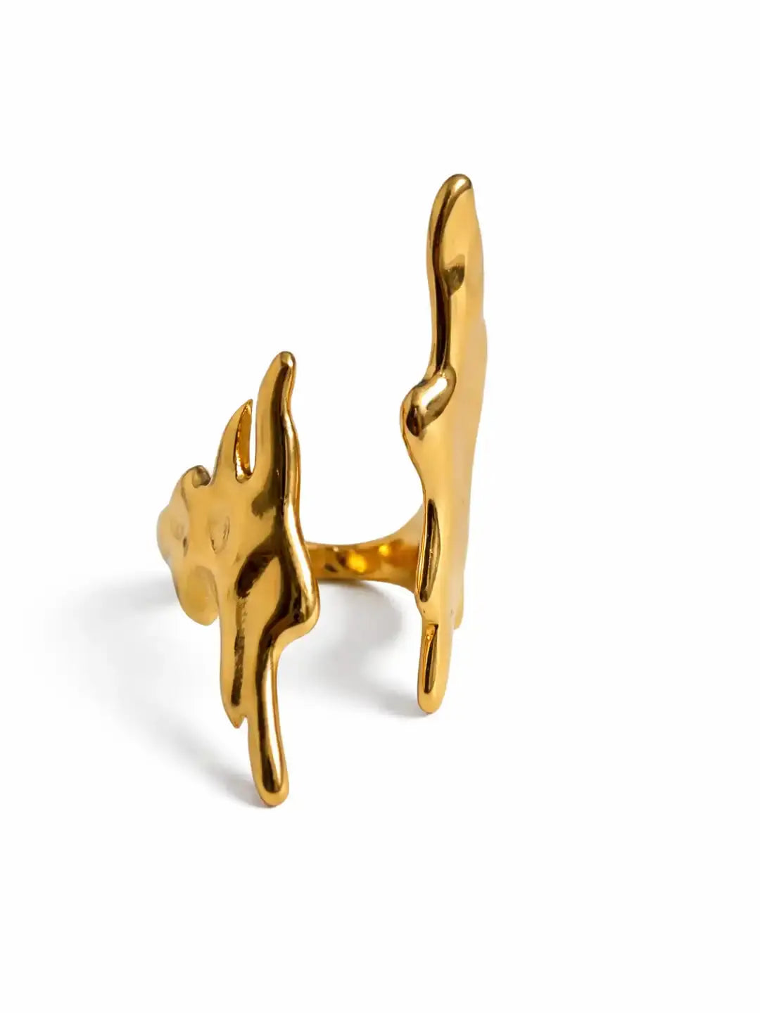 Ona Jwelix Amori Ring side view elegant gold artificial ring India