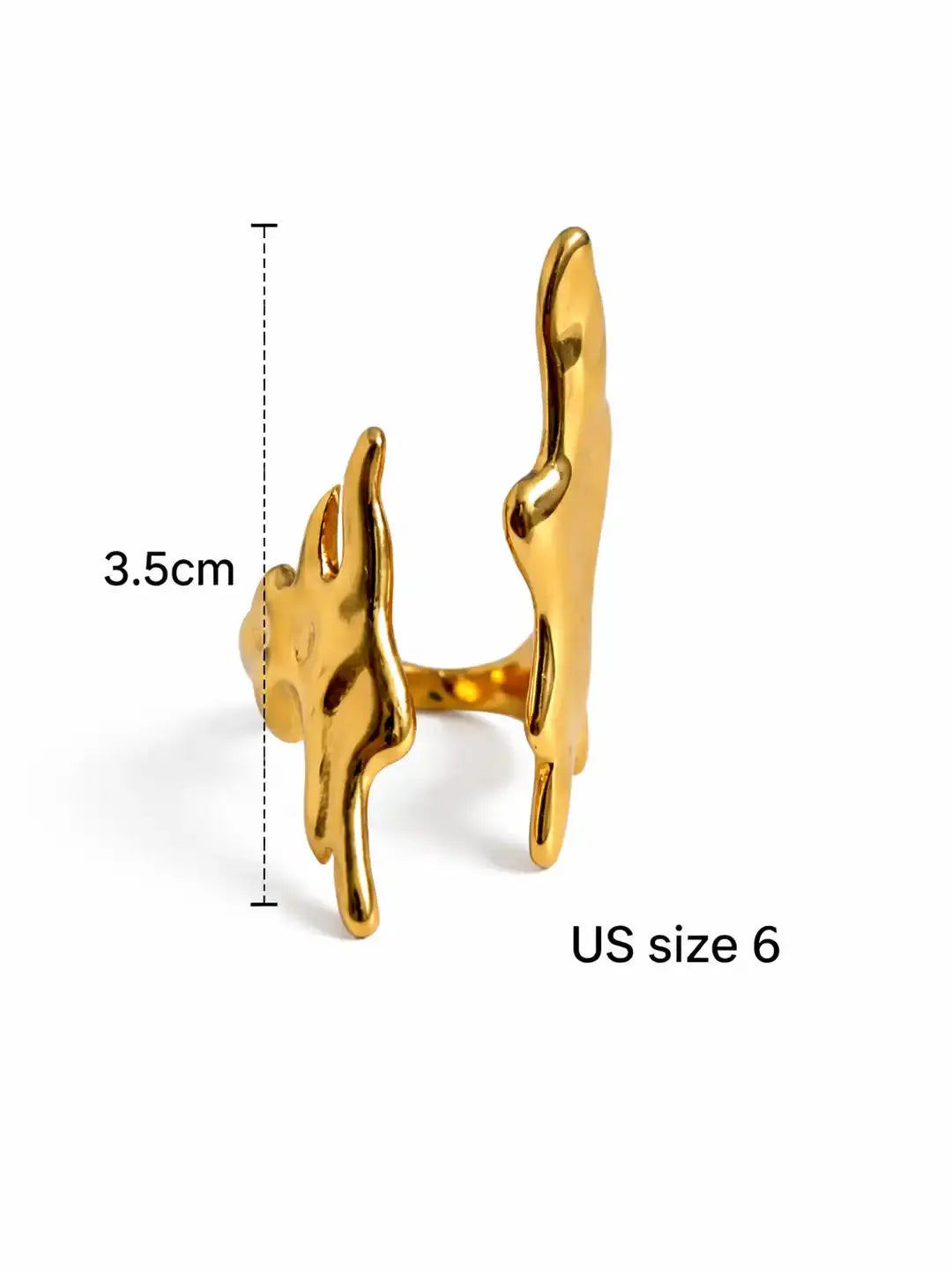 Ona Jwelix Amori Ring worn view gold fashion promise ring artificial jewellery India