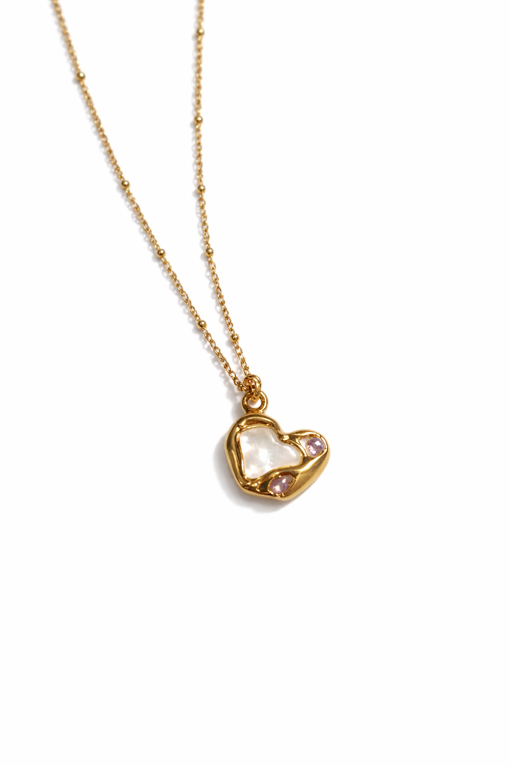 Ona Jwelix Gemi Xi Necklace geometric gold pendant necklace for women
