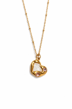 Ona Jwelix Gemi Xi Necklace side view minimal gold chain necklace India