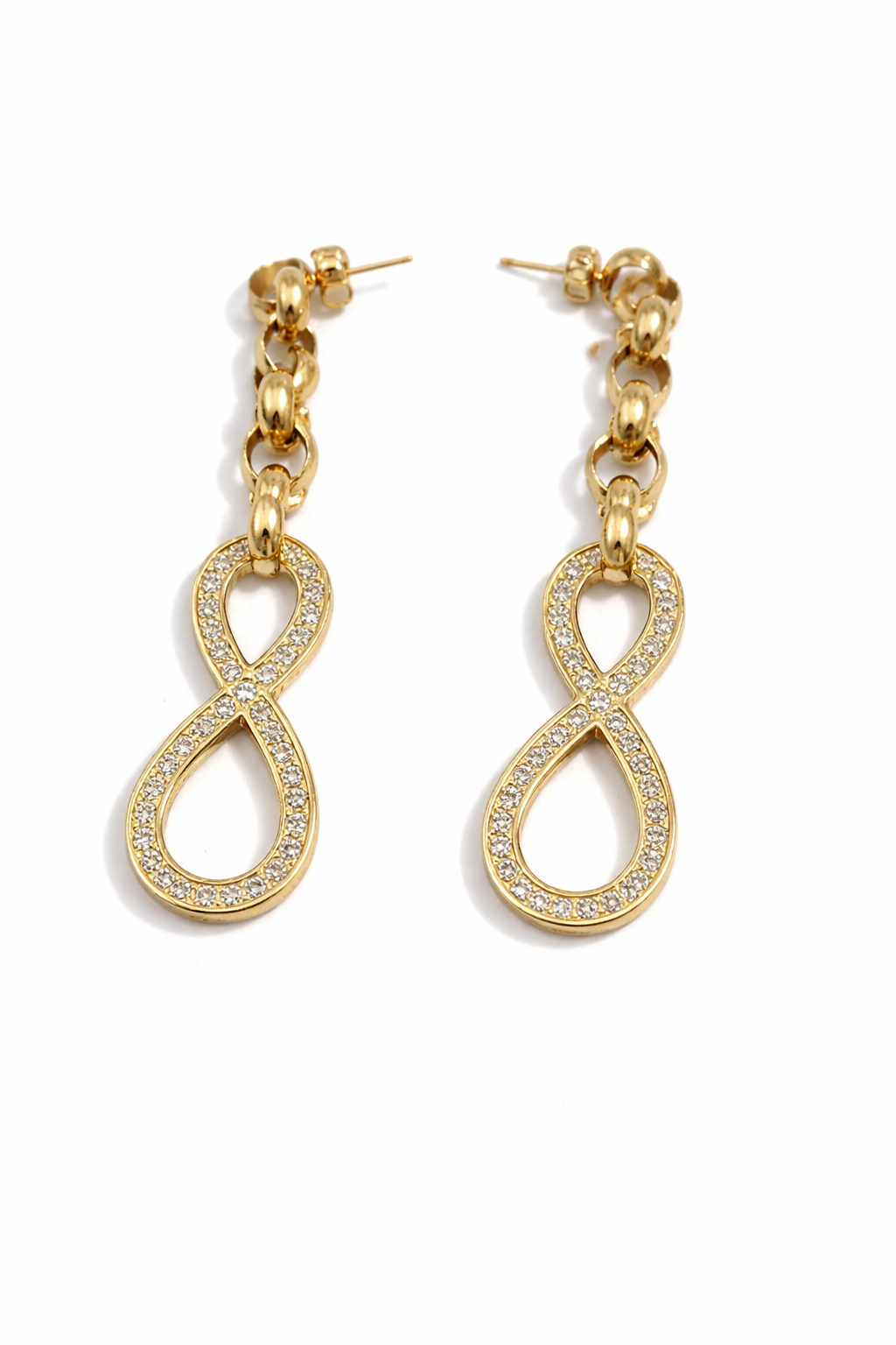 Ona Jwelix Infinity Clopa Earring gold infinity loop clip on earring for women