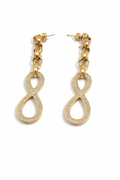 Ona Jwelix Infinity Clopa Earring gold infinity loop clip on earring for women