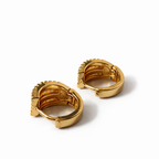 Ona Jwelix Lofaao Stud close up simple gold stud earring affordable jewellery India
