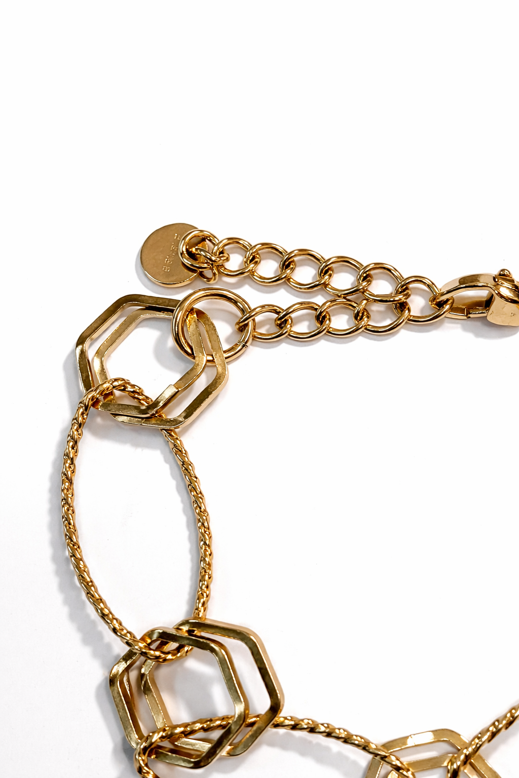 Ona Jwelix Meros Bracelet close up smooth gold finish bracelet artificial jewellery India