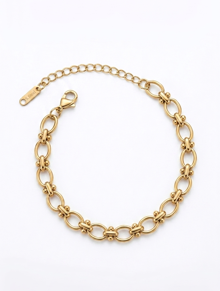 Ona Jwelix Meros Xi Bracelet bold gold cuff bracelet for women