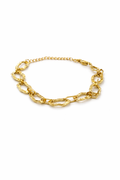 Ona Jwelix Meros Xo Bracelet gold XO motif cuff bracelet for women
